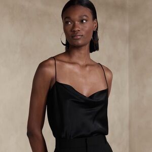 Black Cowl Neck Camisole • Banana Republic Factory